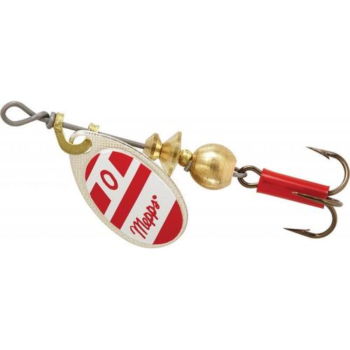 Mepps Plain Aglia Inline Spinners-Lures-Mepps-Silver/Red White-#0 - 1/12oz-Tackle World