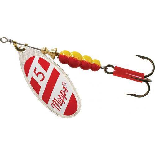 Mepps Plain Aglia Inline Spinners-Lures-Mepps-Silver/Red White-#5 - 1/2oz-Tackle World
