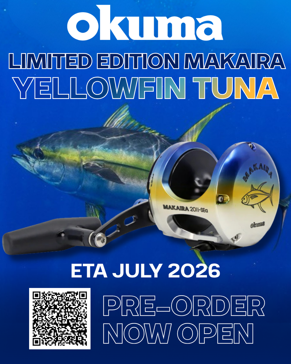 Okuma Makaira Yellowfin Tuna Limited Edition Lever Drag Reels (Pre-Order)-Reel-Okuma-Tackle World