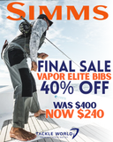 Simms Men's Vapor Elite Bibs *Final Sale*-Apparel-Simms-Tackle World