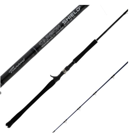 tsunami carbon rod Shield II Conventional Slow Pitch Rods Fisherman's Headquarters they ensure a feather TSCSHDII-BBC721H-B