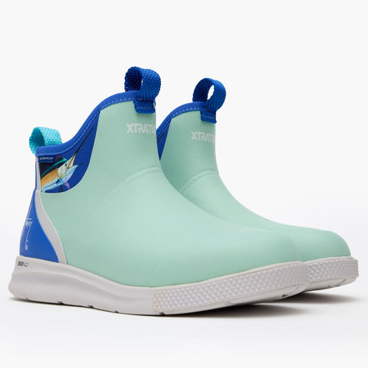 Xtratuf Men's 6" Ankle Deck Sport Boots Guy Harvey Pool Sailfish-Apparel-Xtratuf-Tackle World