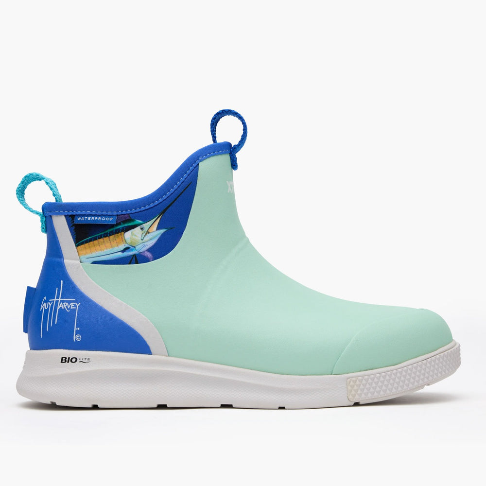 Xtratuf Men's 6" Ankle Deck Sport Boots Guy Harvey Pool Sailfish-Apparel-Xtratuf-Tackle World