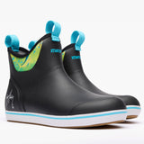 Xtratuf Men's 6" Ankle Deck Boots Guy Harvey Black Mahi-Apparel-Xtratuf-Tackle World