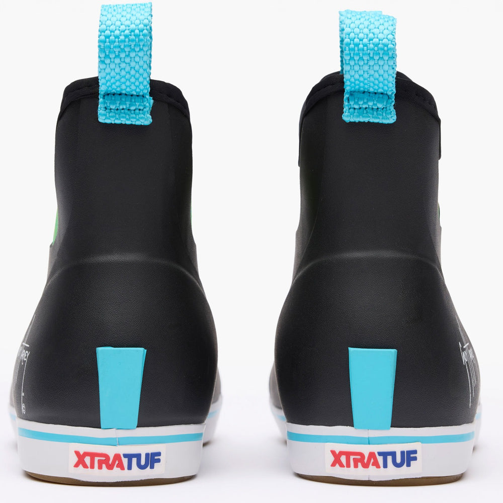 Xtratuf Men's 6" Ankle Deck Boots Guy Harvey Black Mahi-Apparel-Xtratuf-Tackle World