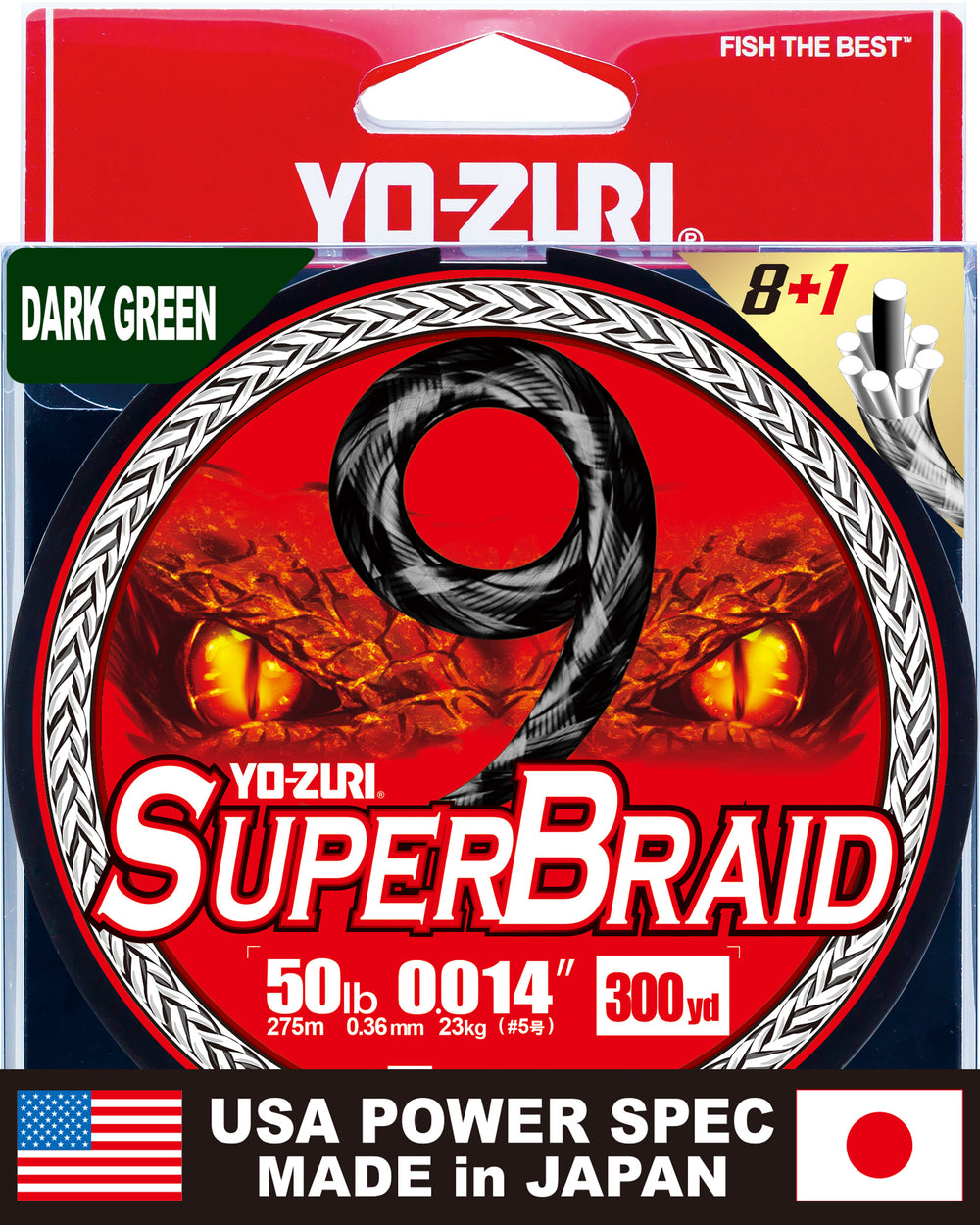 Yo-Zuri Superbraid 9 Braided Line Dark Green-Line & Leader-Yo-Zuri-Tackle World