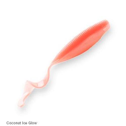 Z-Man Scented Curly TailZ Soft Plastics-Lures-Z-Man-Length: 4"-Coconut Ice Glow-Tackle World