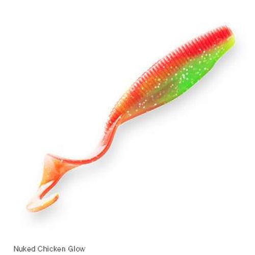 Z-Man StreakZ Curly TailZ Soft Plastics-Lures-Z-Man-Length: 4"-Nuked Chicken Glow-Tackle World