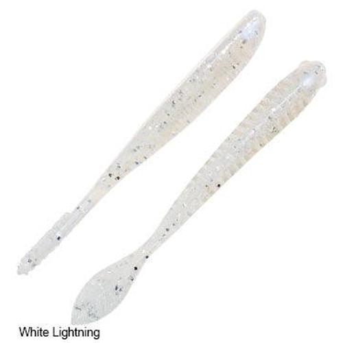 Z-Man Trick ShotZ Soft Plastics-Lures-Z-Man-White Lightning-Length: 3.5"-Tackle World