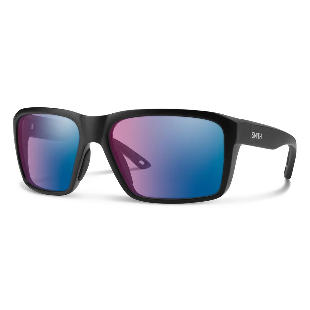 Smith Backcast Polarized Sunglasses-Sunglasses-Smith-Black Frame w/ Rose Blue Mirror-Tackle World