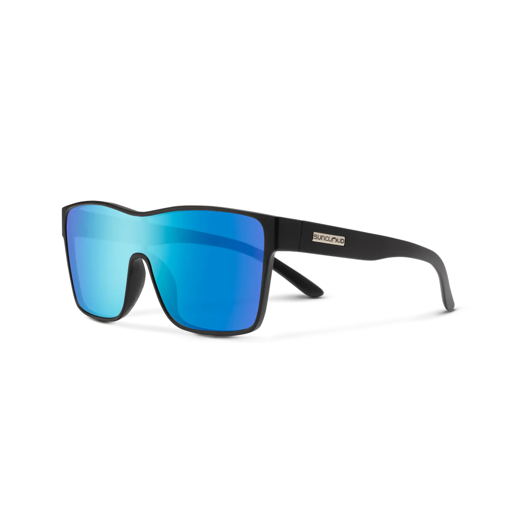 Suncloud Biff Polarized Sunglasses-Sunglasses-Suncloud-Matte Black Frame w/ Blue Mirror-Tackle World