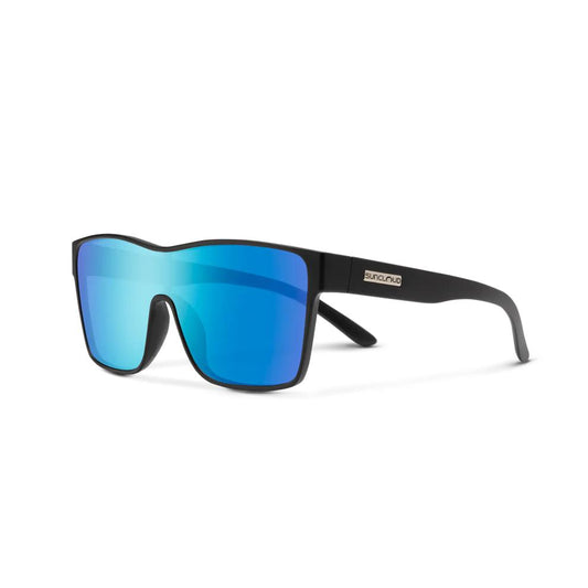 Suncloud Biff Polarized Sunglasses-Sunglasses-Suncloud-Matte Black Frame w/ Blue Mirror-Tackle World
