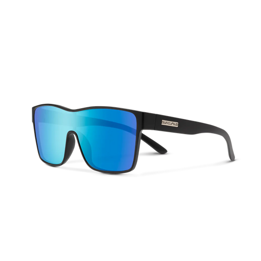 Suncloud Biff Polarized Sunglasses-Sunglasses-Suncloud-Matte Black Frame w/ Blue Mirror-Tackle World