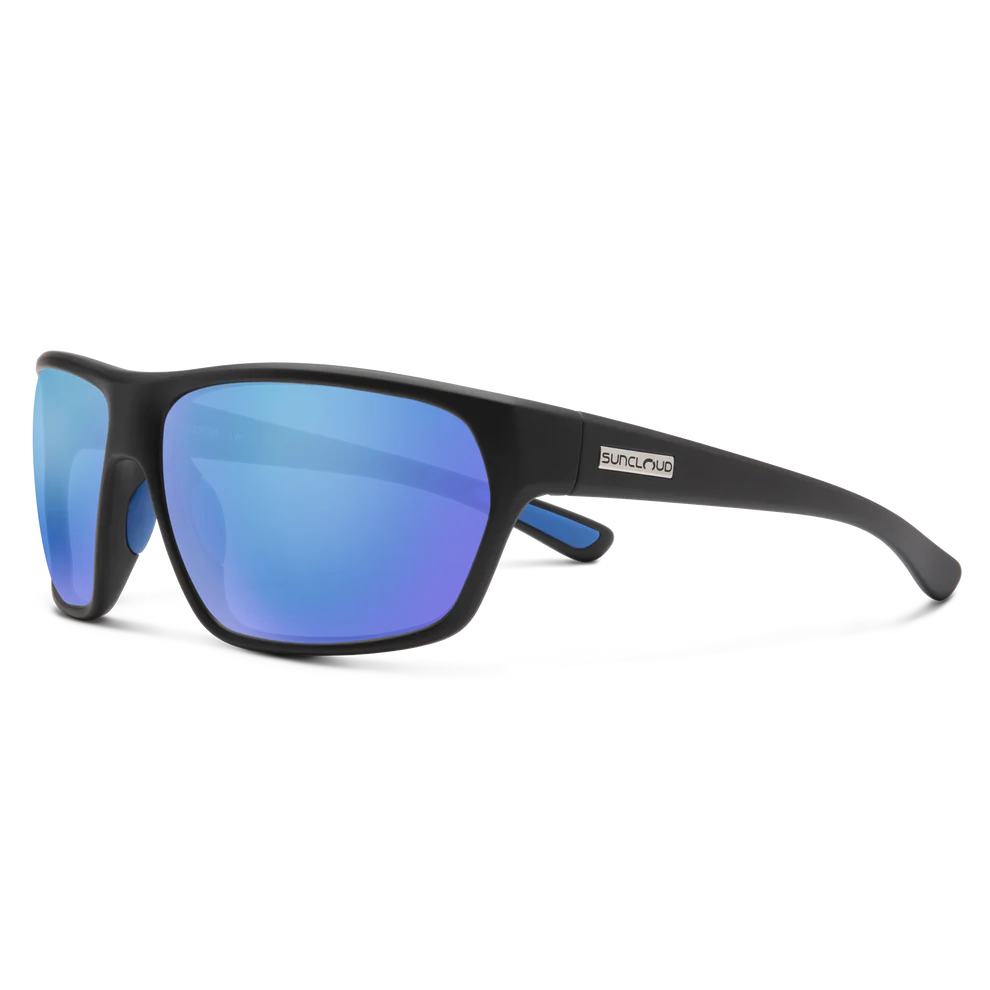 Suncloud Boone Polarized Sunglasses-Sunglasses-Suncloud-Matte Black Frame w/ Blue Mirror-Tackle World