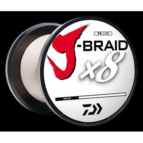 Daiwa J-Braid X8 Braided Line-Line & Leader-Daiwa-White-80 lb / 300 m-Tackle World