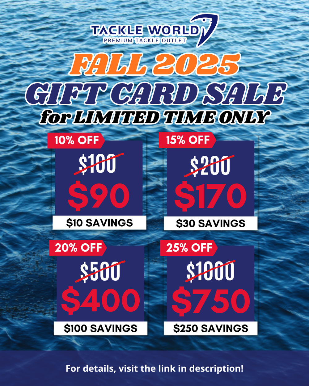 Tackle World eGift Card - FOR ONLINE SHOPPING ONLY-Gift Card-Tackle World USA-Tackle World