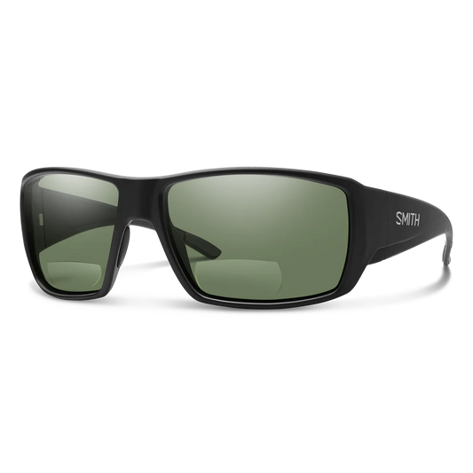 Smith Guide's Choice Bifocal Polarized Sunglasses-Sunglasses-Smith-Matte Black Frame w/ Gray Green Carbonic 200-Tackle World