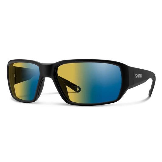 Smith Hookset Polarized Sunglasses-Sunglasses-Smith-Matte Black Frame w/ Yellow Blue Mirror-Tackle World