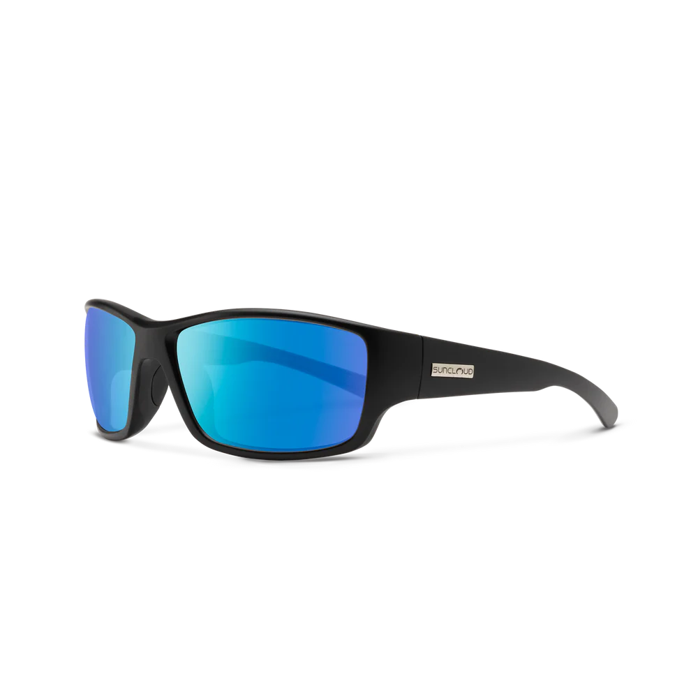 Suncloud Hull Polarized Sunglasses-Sunglasses-Suncloud-Matte Black Frame w/ Blue Mirror-Tackle World