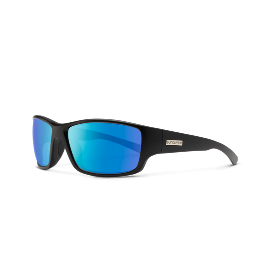 Suncloud Hull Polarized Sunglasses-Sunglasses-Suncloud-Matte Black Frame w/ Blue Mirror-Tackle World