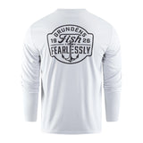 Grundens Fish Fearlessly LS Tech Tee-Apparel-Grundens-Grey Mist-M-Tackle World