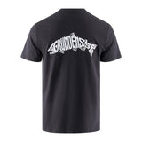 Grundens Eat Your Words HD Pocket Short Sleeve T-Shirts-Apparel-Grundens-Salmon Graphic Black-M-Tackle World