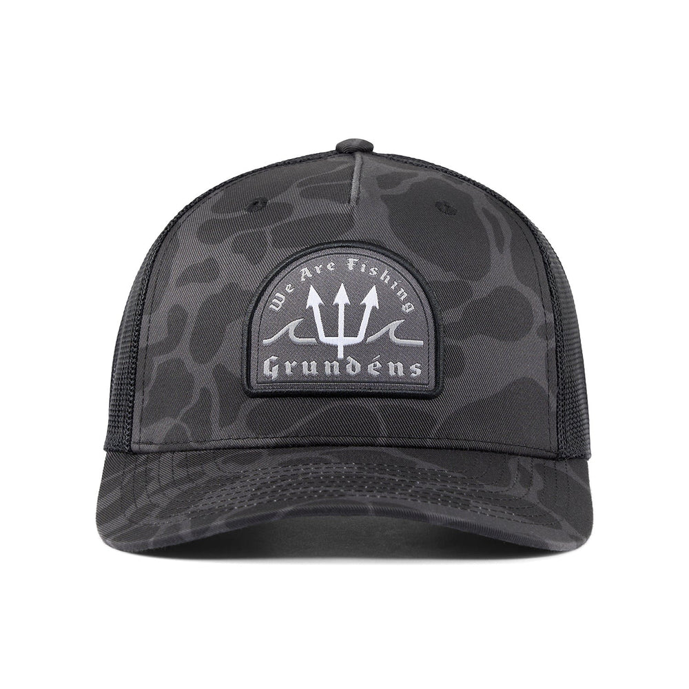 Grundens Poseidon Trucker Hat-Apparel-Grundens-Admiral Black Camo-Tackle World