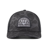Grundens Poseidon Trucker Hat-Apparel-Grundens-Admiral Black Camo-Tackle World