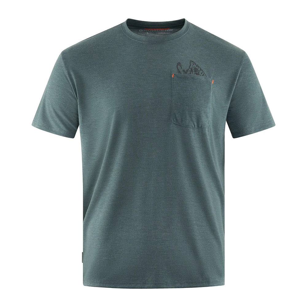 Grundens Species Pocket Tee-Apparel-Grundens-Deep Forest Heather-M-Tackle World
