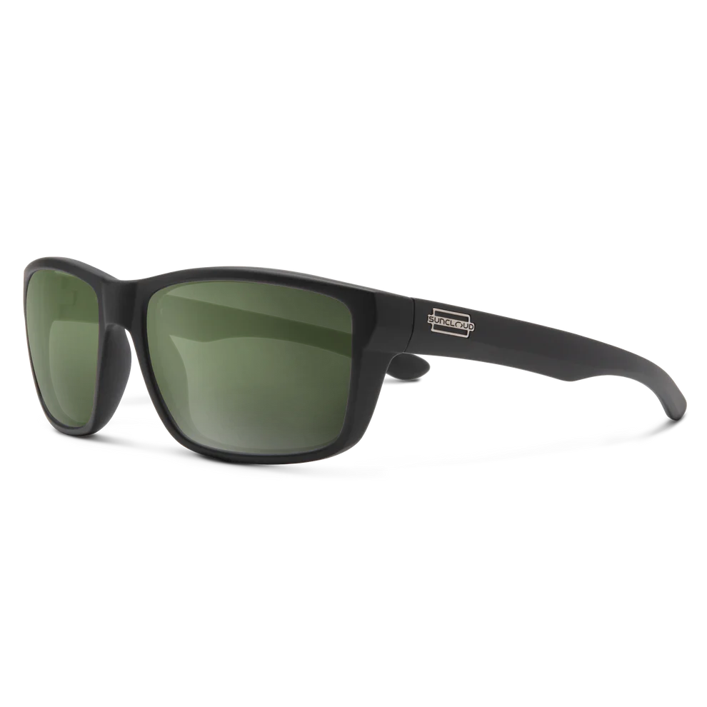 Suncloud Mayor Polarized Sunglasses-Sunglasses-Suncloud-Matte Black Frame w/ Gray Green Mirror-Tackle World