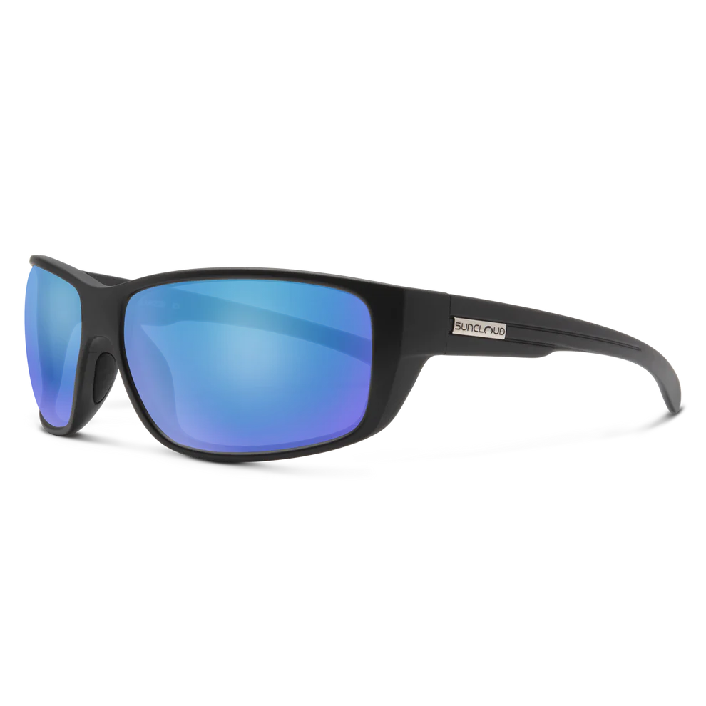 Suncloud Milestone Polarized Sunglasses-Sunglasses-Suncloud-Matte Black Frame w/ Blue Mirror-Tackle World
