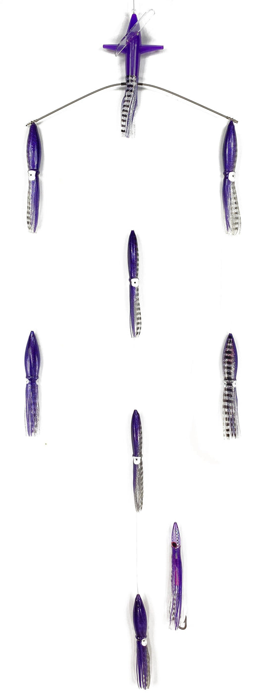 Sterling Tackle 18" Tracker Bar - 9" Bulb Squids-Lures-Sterling Tackle-Port-Purple/Black-Tackle World