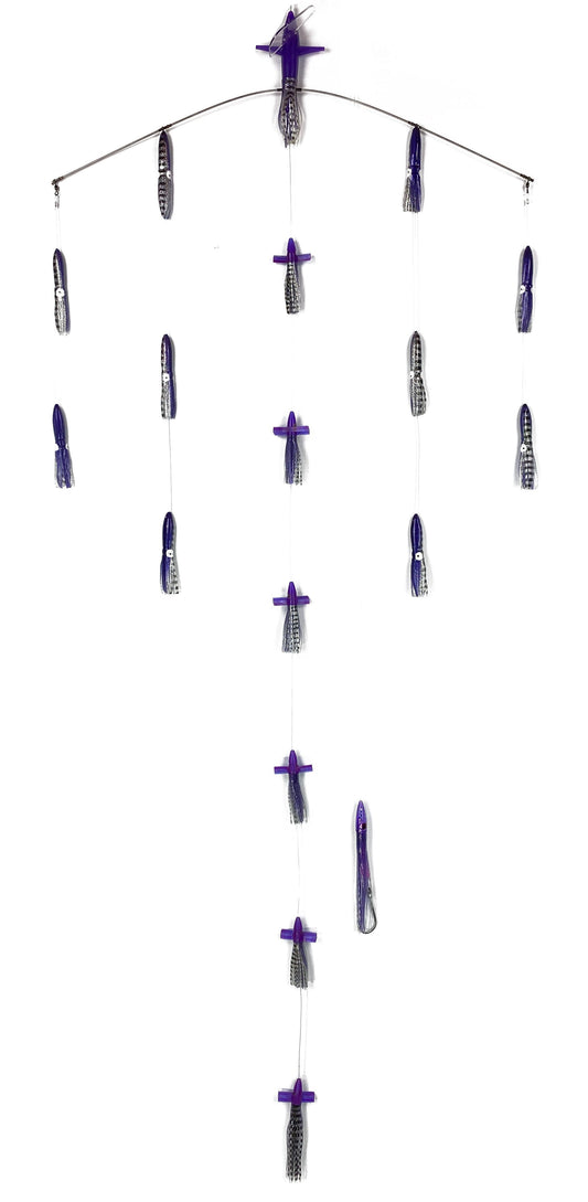 Sterling Tackle 36" Chaos Tracker - 6" Bulb Squids-Lures-Sterling Tackle-Port-Purple/Black-Tackle World