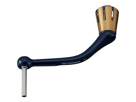 Daiwa SLP Works Spinning Reel Handle Arm for 2023 Saltiga-Power Handles & Knobs-Daiwa-Navy/Gold-70mm-Tackle World
