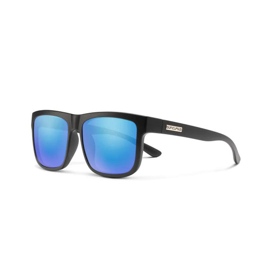 Suncloud Quiver Polarized Sunglasses-Sunglasses-Suncloud-Matte Black Frame w/ Blue Mirror-Tackle World