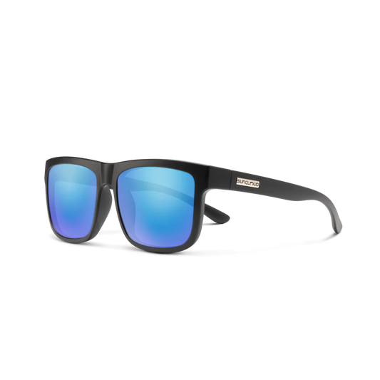 Suncloud Quiver Polarized Sunglasses-Sunglasses-Suncloud-Matte Black Frame w/ Blue Mirror-Tackle World