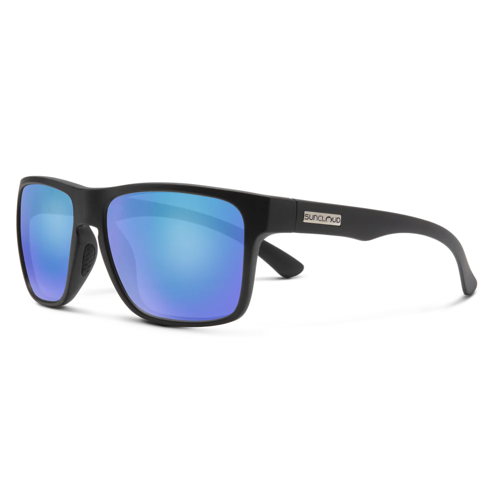 Suncloud Rambler Polarized Sunglasses-Sunglasses-Suncloud-Matte Black Frame w/ Blue Mirror-Tackle World