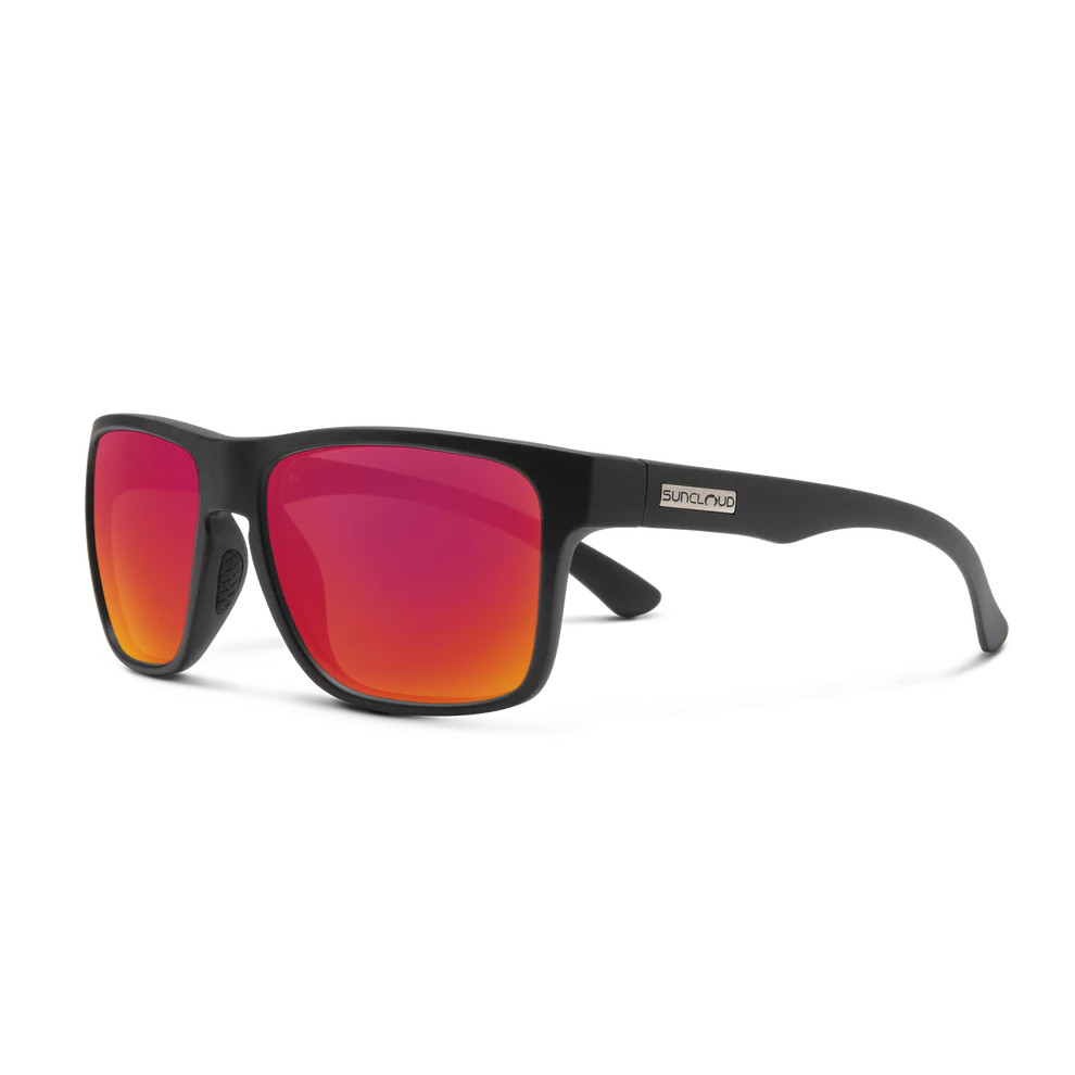 Suncloud Rambler Polarized Sunglasses-Sunglasses-Suncloud-Matte Black Frame w/ Red Mirror-Tackle World