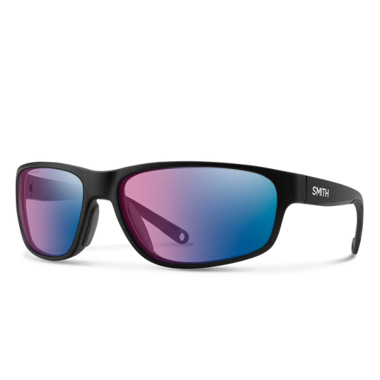 Smith Redding 2 Polarized Sunglasses-Sunglasses-Smith-Matte Black Frame w/ Rose Blue Mirror-Tackle World