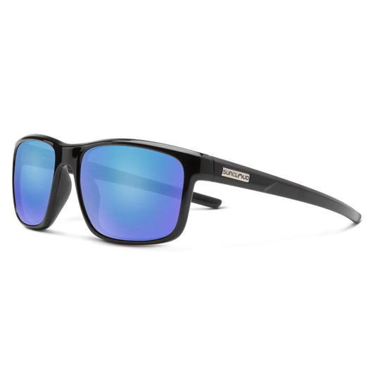 Suncloud Respek Polarized Sunglasses-Sunglasses-Suncloud-Black Frame w/ Blue Mirror-Tackle World