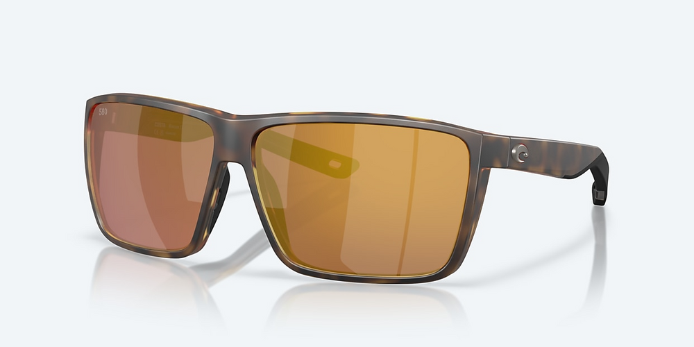 Costa Rincon II Polarized Sunglasses-Sunglasses-Costa-Matte Tortoise Frame w/ Gold Mirror 580G Lens-Tackle World