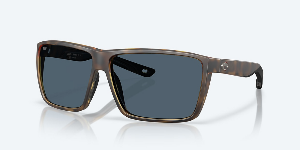 Costa Rincon II Polarized Sunglasses-Sunglasses-Costa-Matte Tortoise Frame w/ Gray Polycarbonate 580P Lens-Tackle World