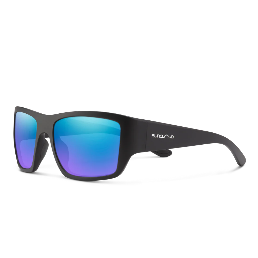 Suncloud Sculpin Polarized Sunglasses-Sunglasses-Suncloud-Matte Black Frame w/ Blue Mirror-Tackle World