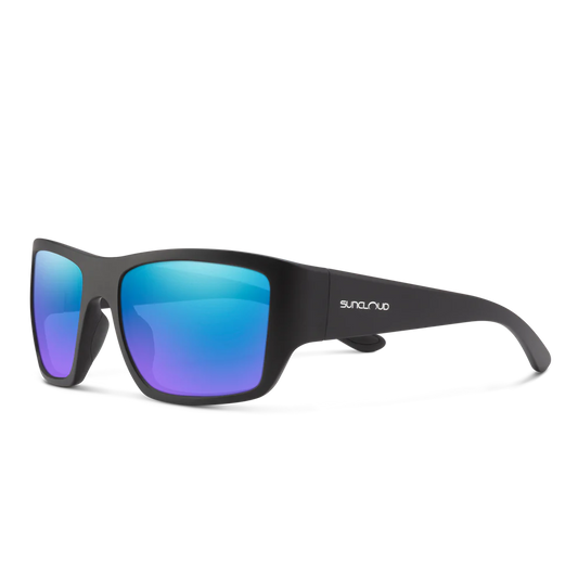 Suncloud Sculpin Polarized Sunglasses-Sunglasses-Suncloud-Matte Black Frame w/ Blue Mirror-Tackle World