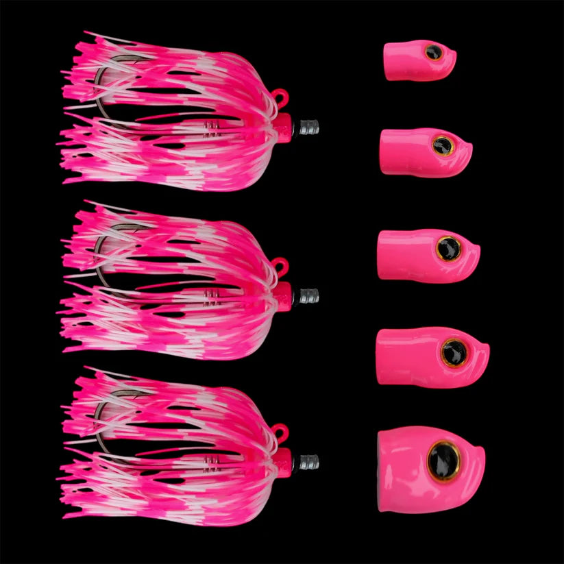 Stack Tackle Skirted Screwy Head 5/0 Jigs-Lures-Stack Tackle-Pink/Glow-Tackle World
