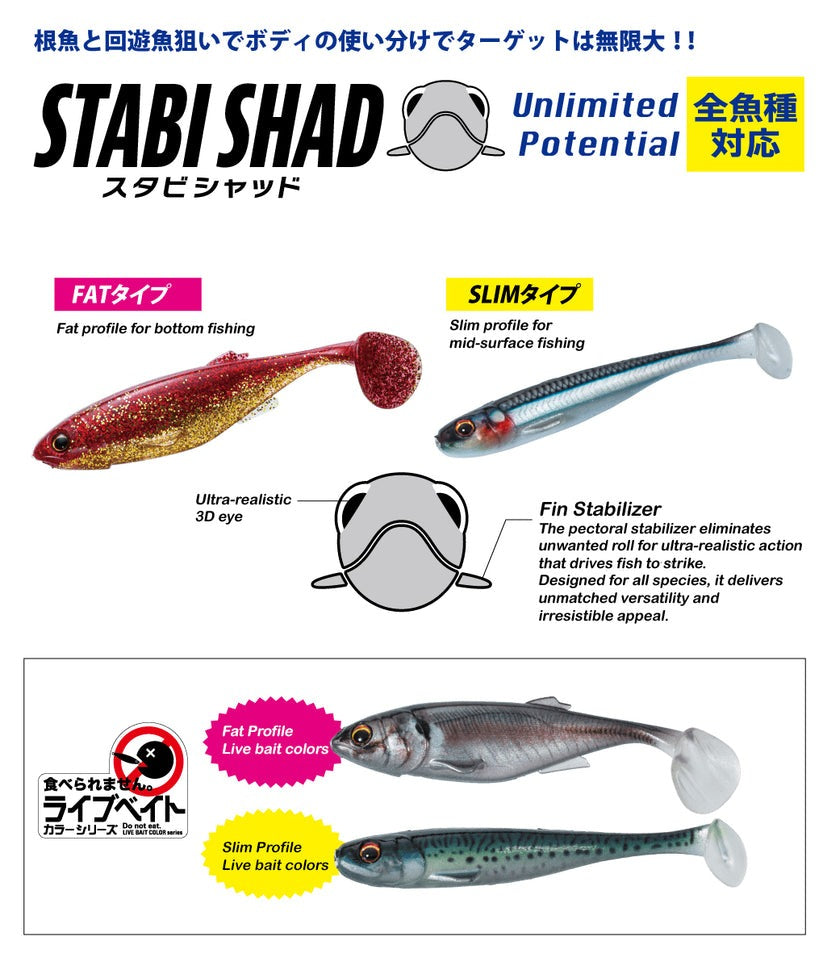 Major Craft Stabi Shads-Lures-Major Craft-Tackle World