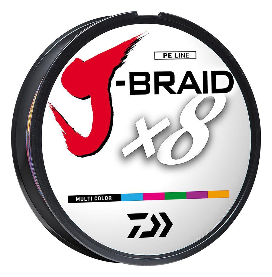 Daiwa J-Braid x8 Filler Spool 300M Multi-Color 30 lb. Test