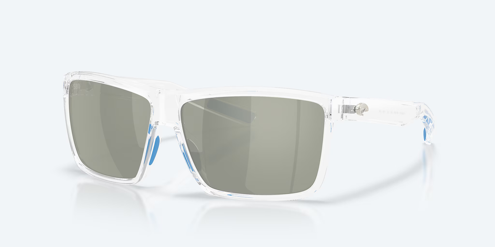 Costa Rinconcito Polarized Sunglasses-Sunglasses-Costa-Polished Clear Frame w/ Gray Silver Mirror Glass Lens 580G-Tackle World