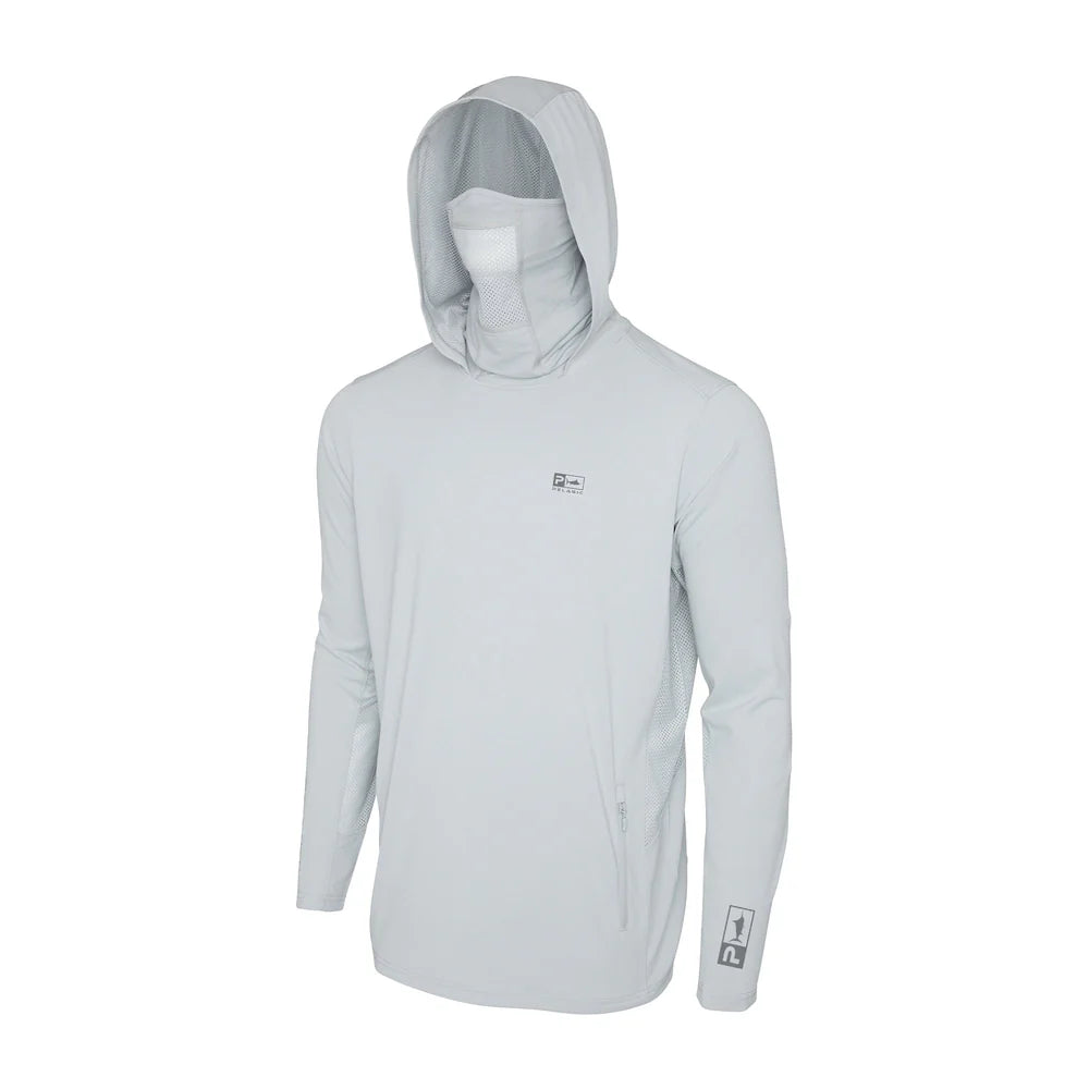 Pelagic Exo-Tech Hooded Fishing Shirts-Apparel-Pelagic-Light Grey-L-Tackle World