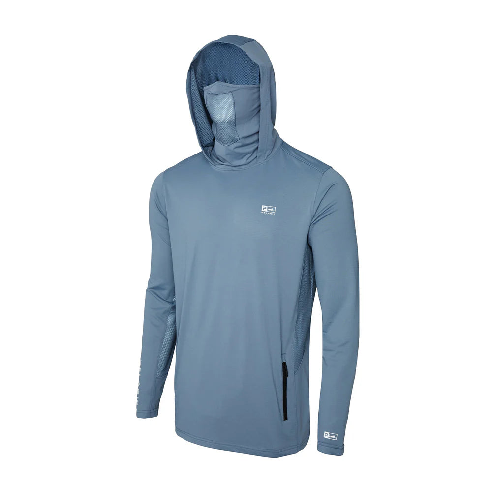 Pelagic Exo-Tech Hooded Fishing Shirts-Apparel-Pelagic-Petrol-M-Tackle World